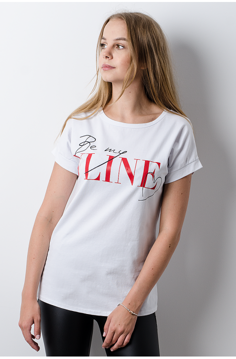 T-shirt biały vline