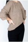 Sweter asymetryczny beżowy
