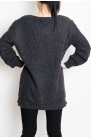 Sweter asymetria szary