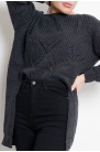 Sweter asymetria szary